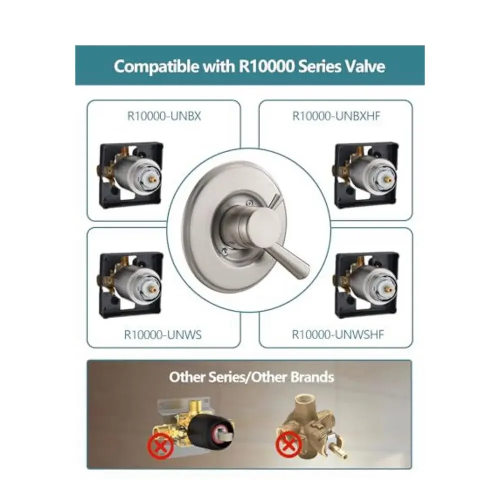 Ultrimkit Shower Trim Kit Compatible w.Delta 17& 1700 Series, Shower Cover Plate